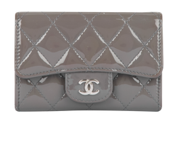 Chanel Classic Card Holder, Patent, Grey, 22829992 (2016-17), AC, 3*